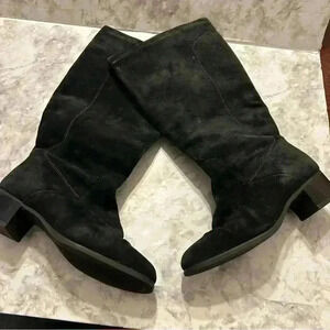 Women’s Regence Black Suede Knee High Boots Size 7.5